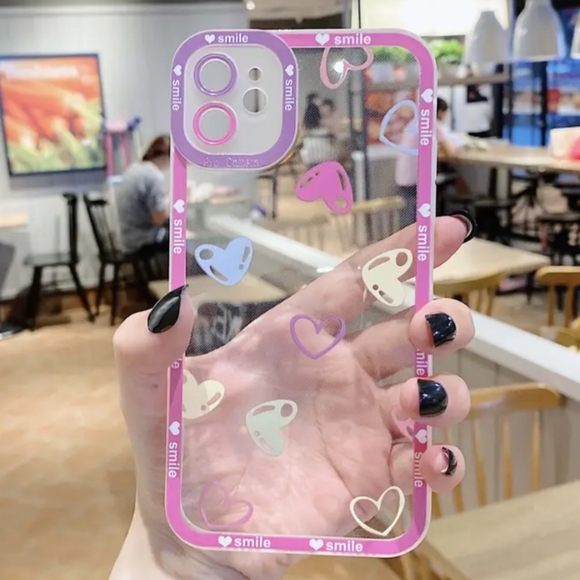 Brand new Apple IPhone 13 Pro Max Love heart 🩷🩵💜 Silicone Phone case - Picture 2 of 6